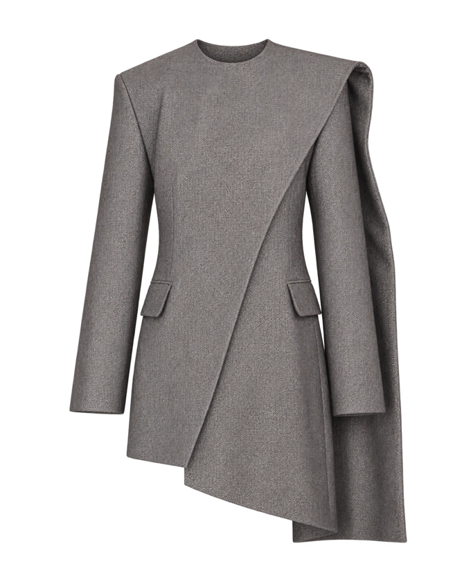 Italian Herringbone Jacket in Salt & Pepper, product cutout