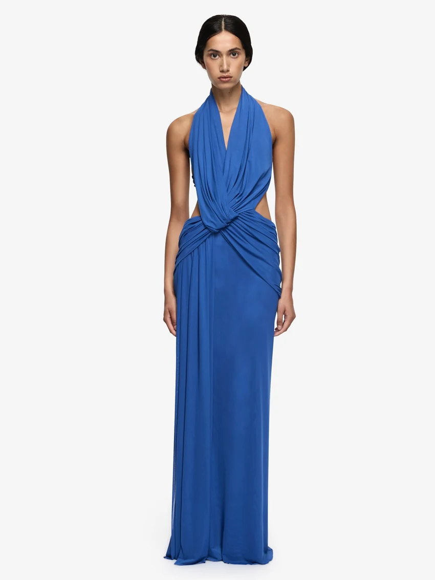 Bec + Bridge Charlize Halter Maxi Dress in Cobalt: official retailer product photograph