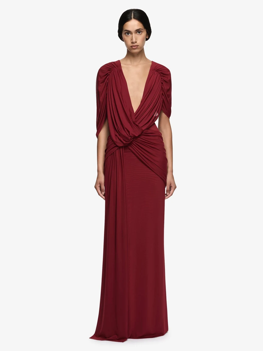 Bec + Bridge Arianna Drape Maxi Dress in Rosette: official retailer product photograph