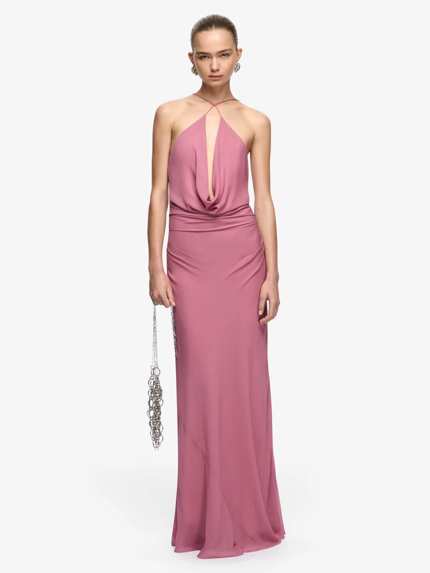 Bec + Bridge Celia Keyhole Maxi Dress in Orchid pink: official retailer product photograph