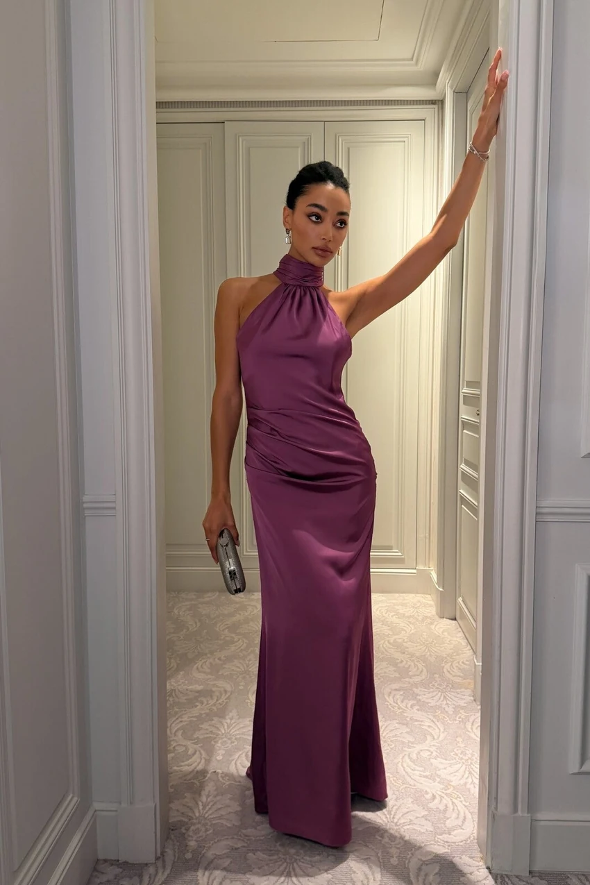 KAOA Aurora Halter Gown in Violet: official retailer product photograph