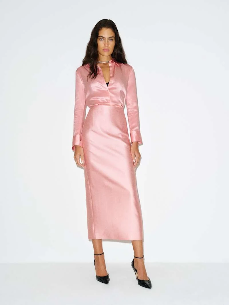 Reformation Lydia Skirt in Pink: official retailer product photograph