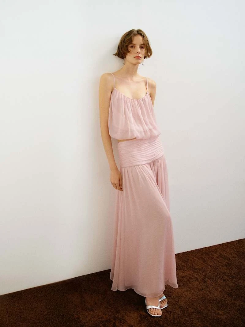Reformation Astrid Two Piece in Blush Pink: official retailer product photograph