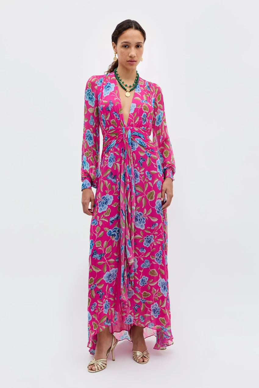 RIXO Meera in Butterfly Magenta: official retailer product photograph